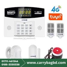 Verbex W214 4G Tuya Smart Alarm System Wireless Burglar Smart Home Security Alarm Control LCD Display Intrusion Alarm System