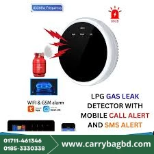 Lpg Gas Leak Detector with mobile call alert and sms alert system